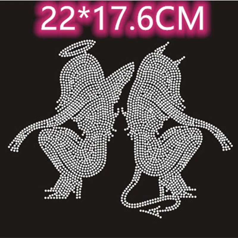 

Angel sticker rhinestones patch designs iron on transfer hot fix rhinestone transfer motifs iron on applique patches shirt