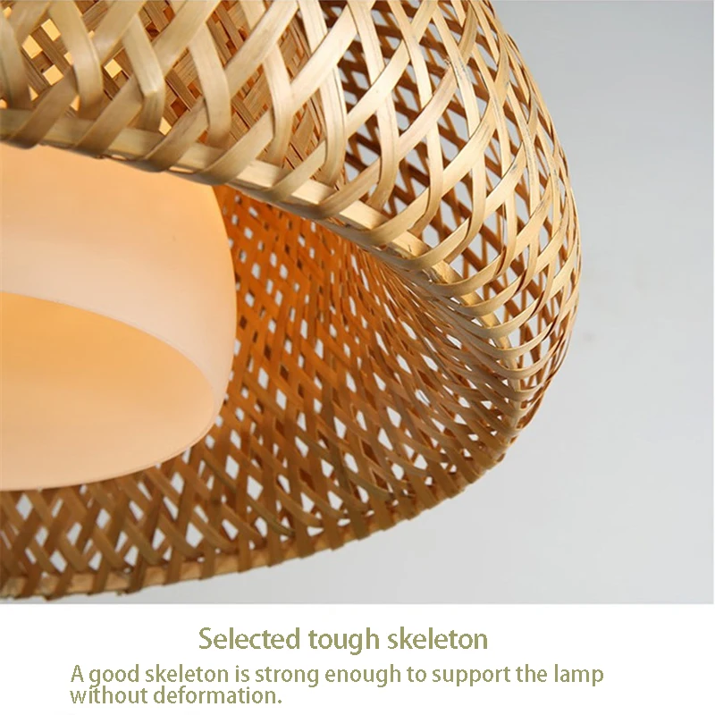 Китайский стиль ABEDOE бамбуковая люстра изысканный ручной тканый освещение ротанговая лампа ретро и экологически чистая лампа