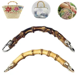 1 PC Bamboo Bag Handle Replacement DIY Handbag Making Handbag Shopping Tote Handles O Bag Handles Purse Bags Accessories