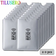 Anti Rfid de aluminio de 6x9,3 cm con bloqueo para lector de tarjetas bancarias, funda protectora de Metal para tarjetas de crédito