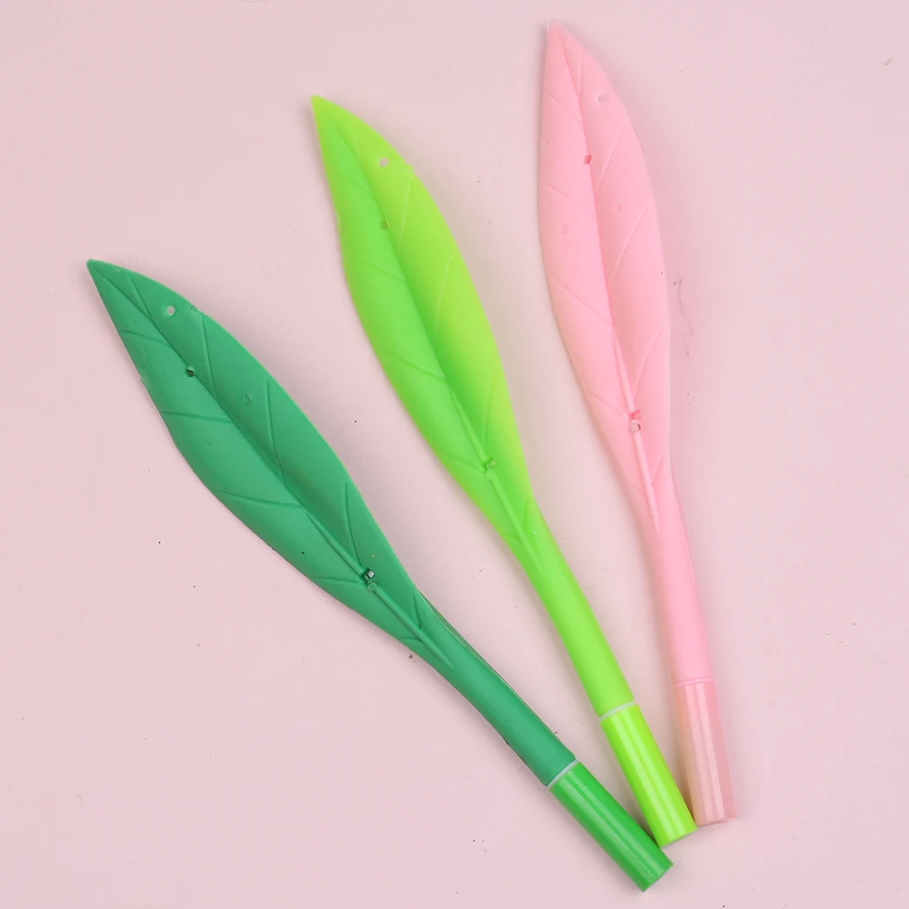 36Pcs/Lot Korean Cute Gel Pens Cool Kawaii Leaves Stationery for School 2022 Funny Kawai Stuff Thing Roller Ball Point Ballpoint luxury elements crystal pen stardust ballpoint pen roller ball crystalline pen wedding gift pen