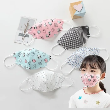 

10Pcs Children's 4 layer Face Masks Anti Dust Air Pollution pm2.5 filter facemask For 4-13 Years Kids Girls Boys Mouth Mask