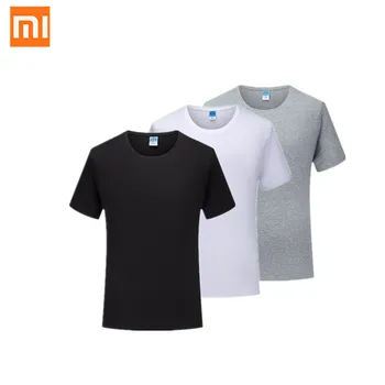 

New XiaoMi mijia men's mercerized cotton t-shirt m-4xl soft and comfortable breathable wicking casual short-sleeved