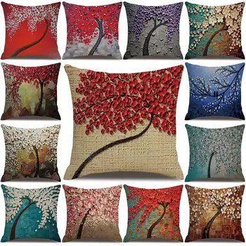 

Multi Color Floral Pattern Decorative Cushions Pillowcase Polyester Cushion Cover Throw Pillow Sofa Decoration Pillowcover