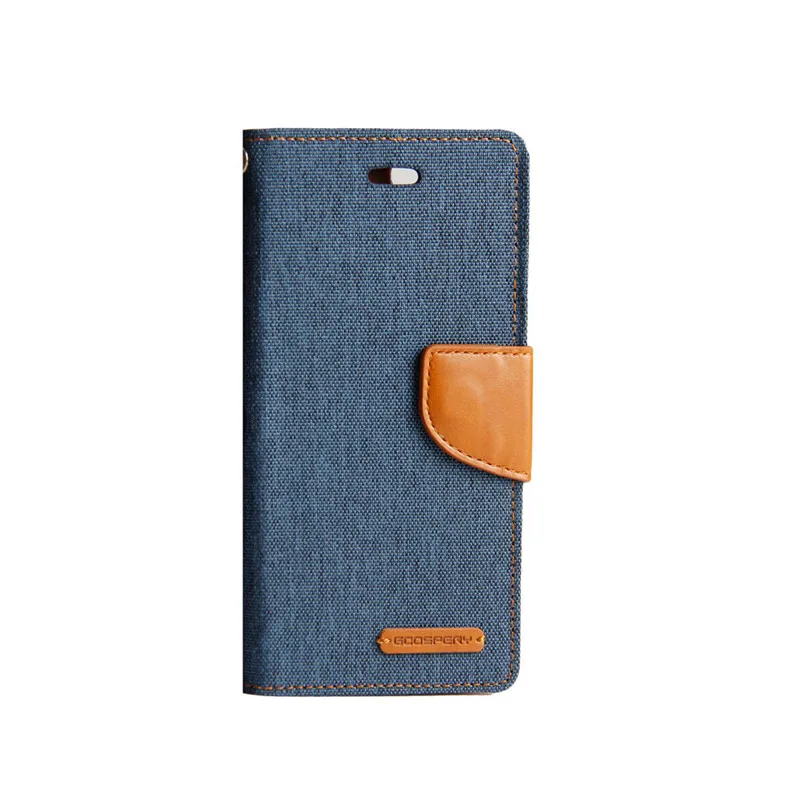 Blue MERCURY GOOSPERY для Iphone X чехол-подставка Холщовый кожаный флип-чехол-кошелек для Iphone 11 pro Чехол для Iphone11 pro max Coque чехол - Цвет: Blue