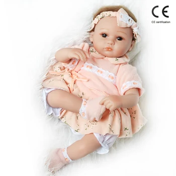 

45cm Full Silicone Body Reborn Baby Doll Toy Adorable Lifelike Toddler bebes reborn corpo de silicone inteiro realista