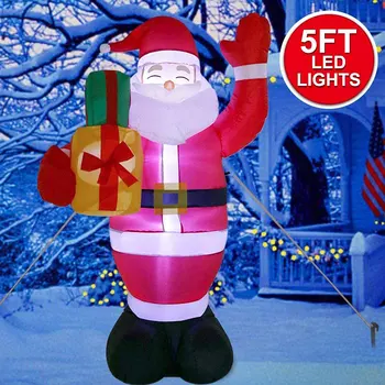 

Merry Christmas Inflatable Santa Clause Snowman Tree New Year Christmas Decoration Home Xmas Party Decor Built-In LED Light