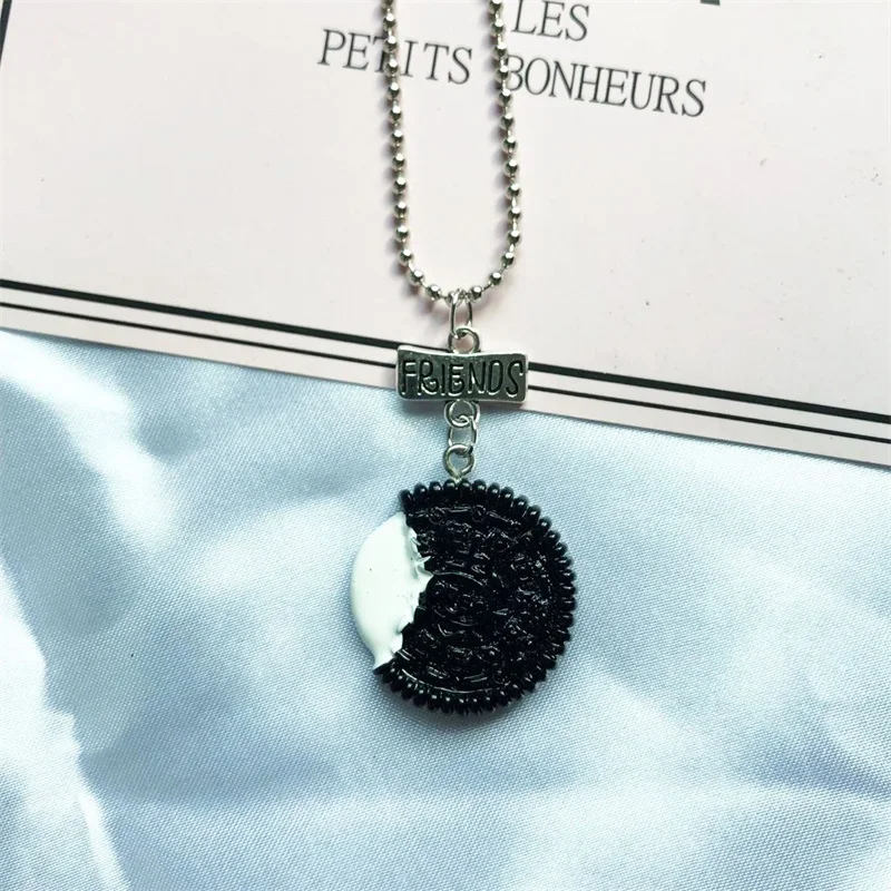2 шт./компл. BFF смолы Oreo бисквиты и кофейная чашка кулон ожерелье для лучших друзей детский подарок Дружба Ювелирные изделия