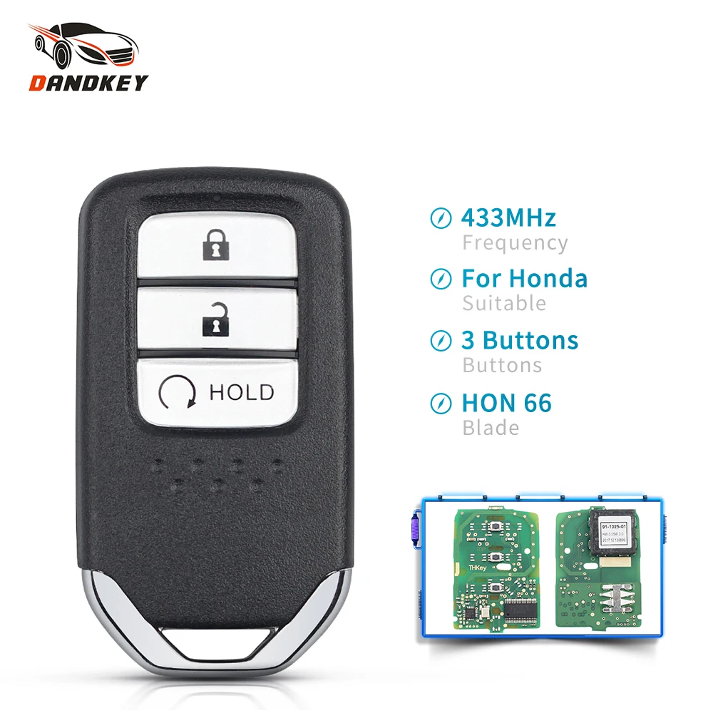 Dandkey 3 Buttons Kr5v2x Remote Control Key Ask For Honda Crv 2017 2018