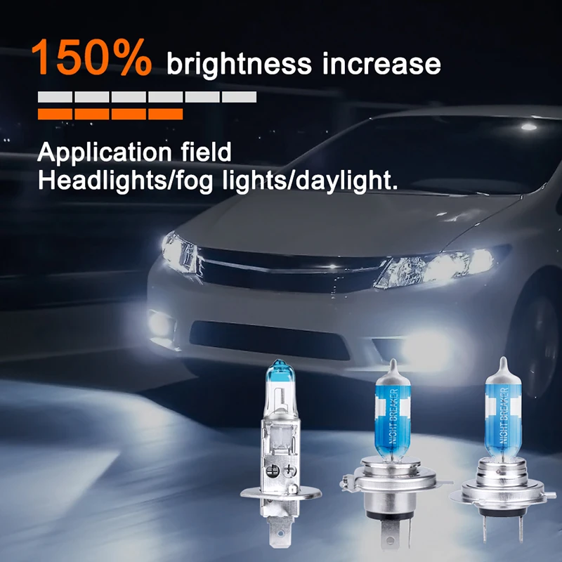 Галогенная лампа OSRAM H1 H4 H7 лазер для ночных выключателей нового поколения + 150%