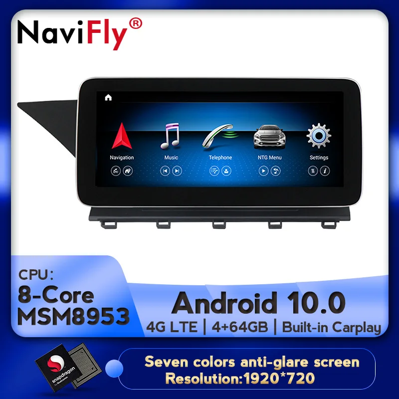 NaviFly N600 для Mercedes Benz GLK Class X204 2008-2015 Android 10 автомобильный мультимедийный плеер