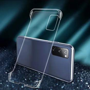 얇은 투명 PC 하드 폰 케이스, 삼성 갤럭시 S10 20 21 22 23 24FE 플러스 Zflip Zflod3 4 5 Note10 20 플러스, 경계선 없는 커버 상품 이미지