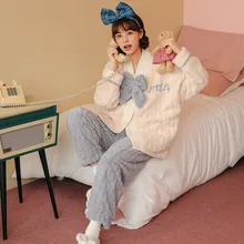 2021 Women's Winter Season  Cute  Design Warmer Cross Letter  Sleepwear Like Home Clothes  Also Wear In Outdoor Free Delivery