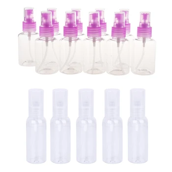 

15 Pcs 50Ml Spray Bottle Empty Plastic Makeup Atomizer Container Pump, 10 Pcs 10.2X4X4 Cm & 5 Pcs 115X28Mm