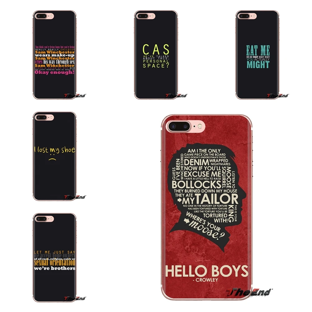 Supernatural Quotes Pattern For Samsung Galaxy S2 S3 S4 S5 MINI S6 S7 edge S8 S9 Plus Note 2 3 4 5 8 Coque Fundas Soft TPU Cover |