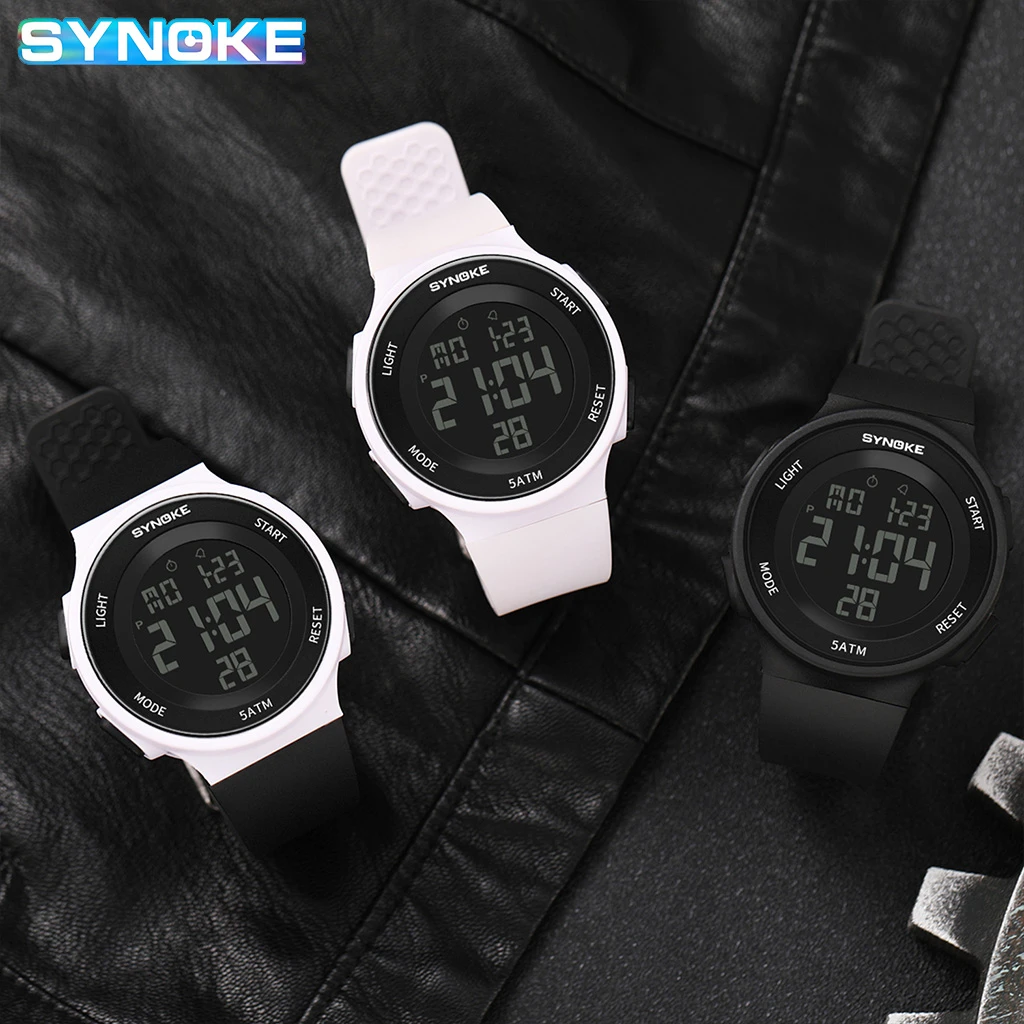 Men Dive Sports Digital Watch Mens Watches Military Army 50M Waterproof Robust Structure Professional Diving SYNOKE Brand