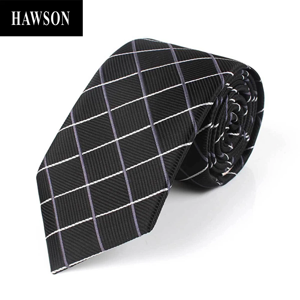 

HAWSON Polyester Classic Checks Business Tie Men's Party Necktie Formal Plaid Neck Tie, Modern Necktie, Men's Fashion