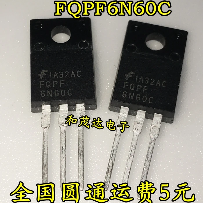 5 шт/FQPF6N60C 6N60C TO-220 TO220