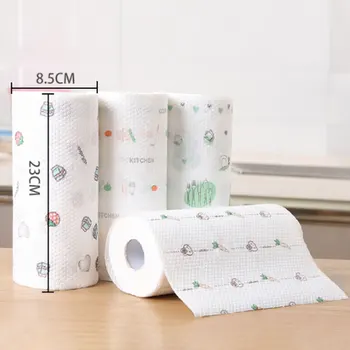 

1 Roll Water Absorbency Wiping Scouring Pad Reusable Cleaning Cloth Kitchen Paper Dishcloth Cleaning Towel High