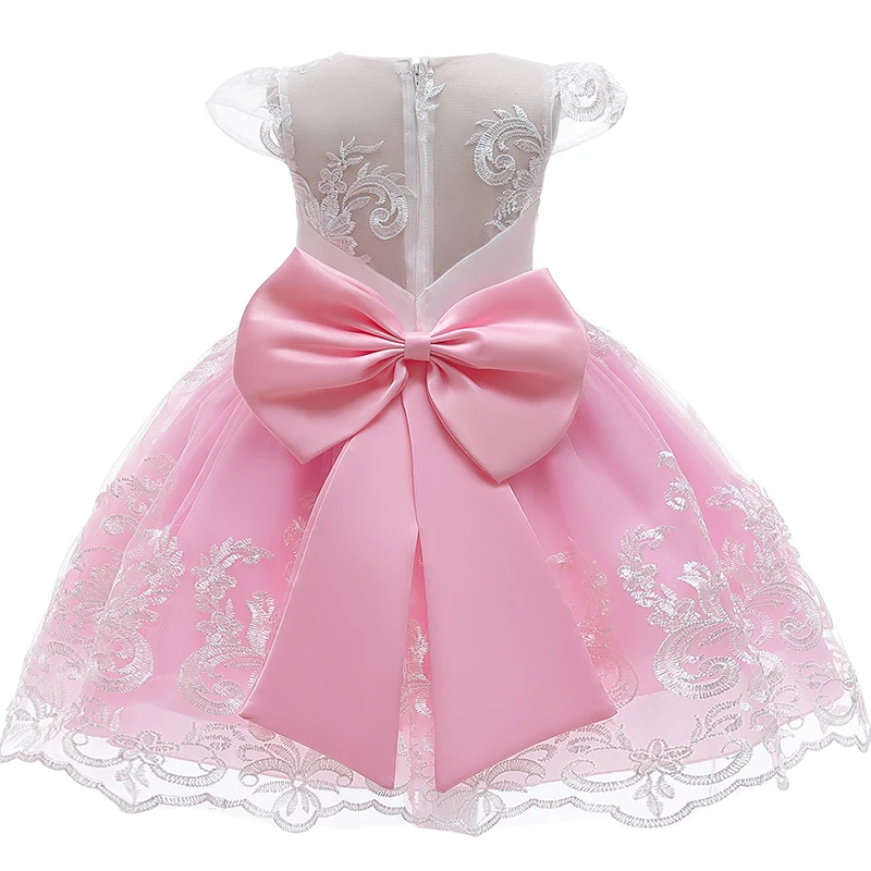 Girl Embroidery Unicorn Big Bow Princess Wedding Party Dresses