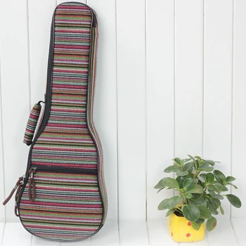 

21 Inch / 23 Inch Ethnic Knitting Style Ukulele Bag Backpack Double Shoulder Strap Cotton Padded Ukulele Carrying Case(Photo Col