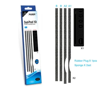 

Dust Screen Set for PS4 Pro Sponge Rubber Plug Jack Stopprt Set Mainframe Gaming Console Dust-proof Set for PS4 Pro
