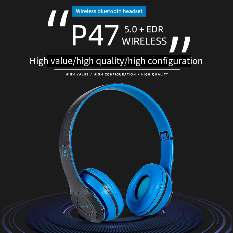 Беспроводные наушники P47 Blutooth Беспроводная стереогарнитура для компьютера