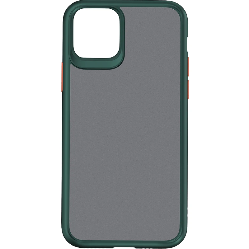 ROCK для iphone 11 iphone 11 pro max чехол с кристаллами, прозрачная, для телефона защита soфт+ Твердый Чехол-гибрид для iphone 11 pro крышка - Цвет: matte green