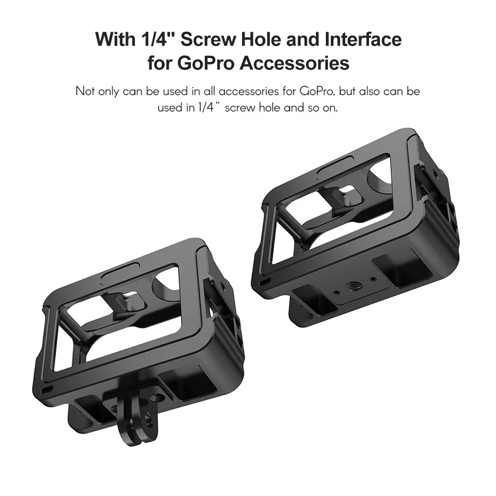 

Ulanzi OA-1 Vlogging Metal Camera Cage Vlog Case for GoPro Accessories Cold Shoe for DJI OSMO Action for Microphone LED Light