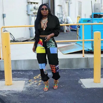 

Autumn Leopard Camouflage Print Women Windbreak Tops Pants Suit Active Wear Tracksuit Two Piece Set Fitness Outfits