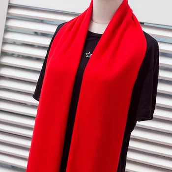 

2020 New Women Silk Scarf Square Foulard Scarves Design Printed Head Kerchief Fashion Girl Red