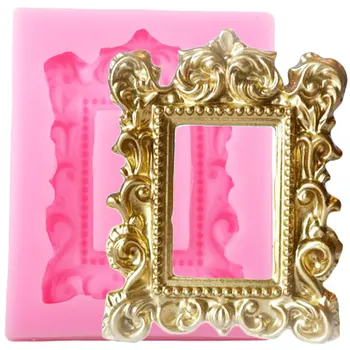 

3D Baroque Scroll Frame Silicone Molds DIY Relief Cake Border Fondant Cake Decorating Tools Candy Clay Chocolate Gumpaste Moulds