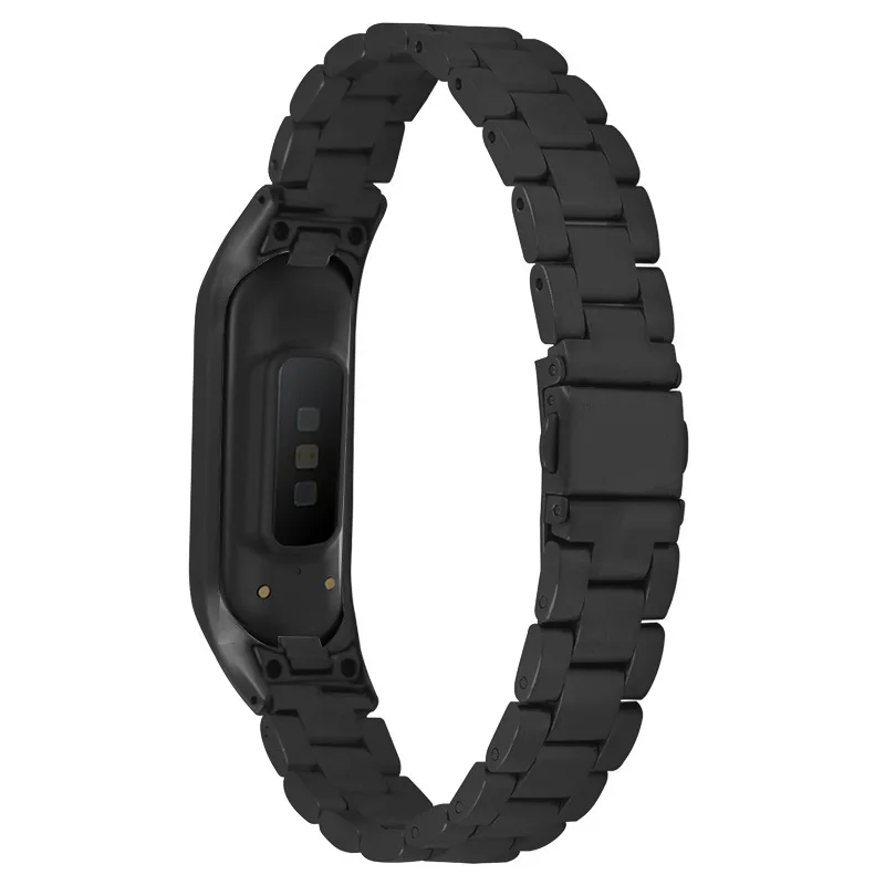 Black Умный Браслет COMLYO из нержавеющей стали для samsung galaxy fit-eR375 ремешок сменный ремешок для galaxy fit-e R375 часы - Цвет: Black
