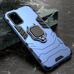 Ultimate Shockproof Armor Phone Case with Ring Holder Stand - SamsungS20 Ultra (Navy Blue)