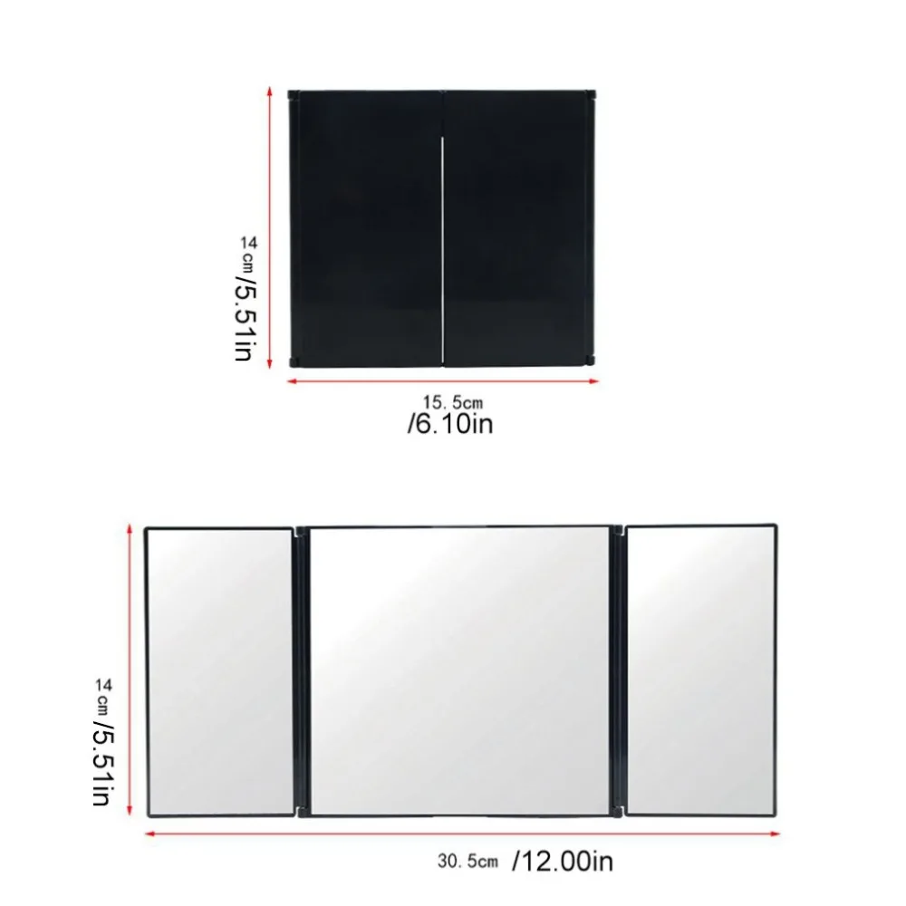 Трехстворчатое складное туалетное зеркало, автомобильное солнцезащитное зеркало для украшения интерьера, зеркало Sd-2408, туалетное Зеркало для автомобиля