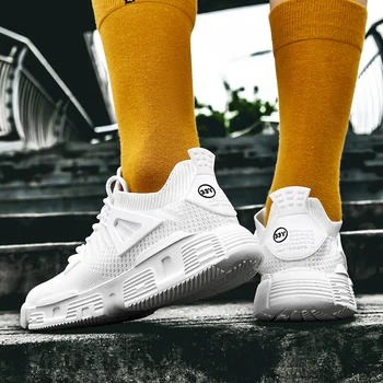 

Men's Fashion Sneaker high Quality Casual Shoes Super light and beautiful Breathable Air Mesh Shoes Big Size Lace-up Flats Shoes
