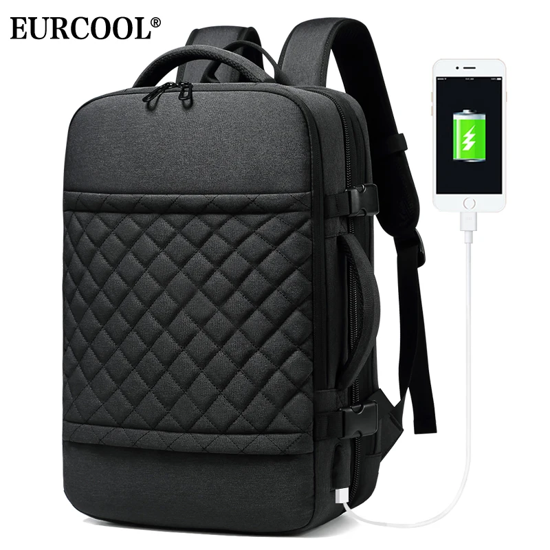 EURCOOL новый мужской дорожный рюкзак многофункциональный usb для зарядки 15 6 дюймов