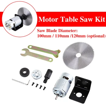 

1PCS DC 12V 795 Motor Table Saw Kit with Mounting Bracket and Saw Blade For Woodworking Cutting Polishing Engraving Tool