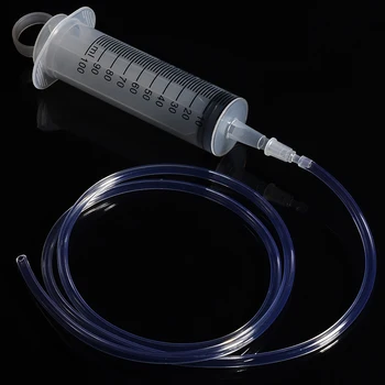 

New Large Plastic Measuring Syringe 100ml with 120cm Tube For Feeding Ink Cartridge DIY Dosing Of Inks