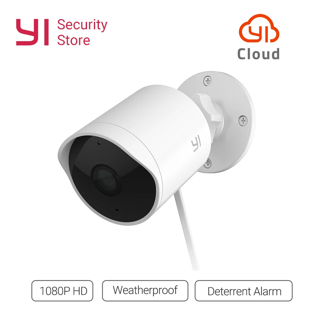 YI уличная CCTV IP камера HD 1080P Водонепроницаемая беспроводная камера ночного видения 2,4G Wifi система видеонаблюдения Global Cloud