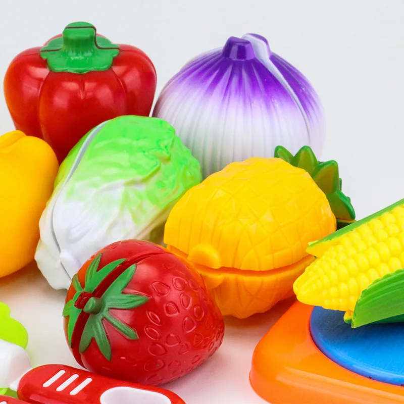 

[Small Commodity] qie le Play House Kitchen Fruit & Vegetable Fun Tableware & Vegetable CHILDREN'S Toy