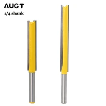 

AUGT 1/4" Shank Long Cleaning Double-edged Cutter Wood Router Bit Grooving Cutter For Wood Slotting Milling Cutter Tools