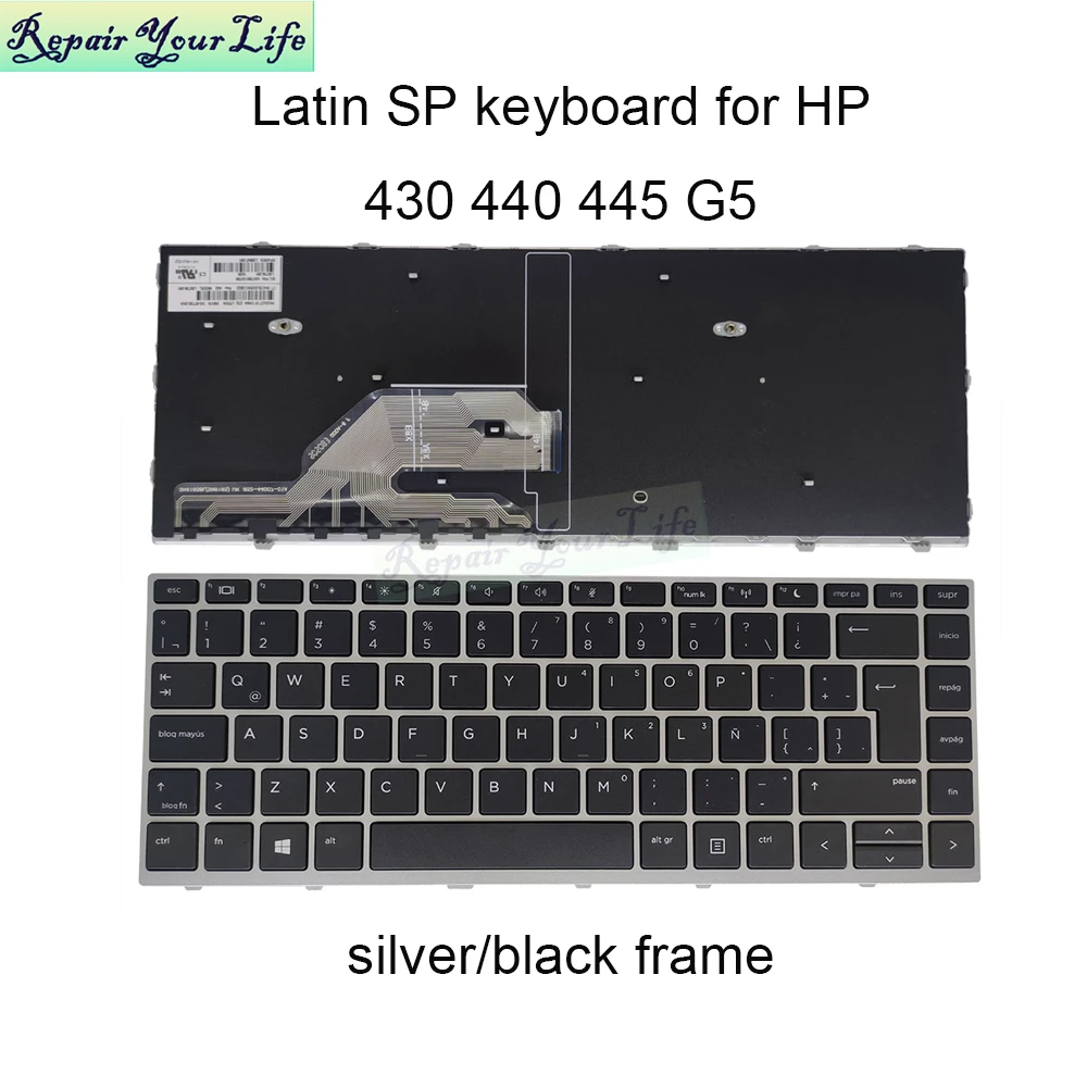 Tastiere Di Ricambio Latine La/Sp Per Hp Probook 430 440 G5 445 G5 Zhan 66 Pro G1 L00736 L09547 141 091 Tastiera Per Laptop