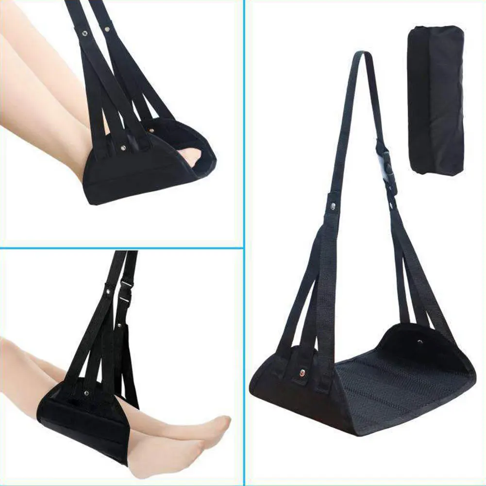 

Leg Airplane Footrest Hammock Portable Gift Relaxed Hanging Memory Foam Home Prevent Swelling Long Travel Office Adjustable