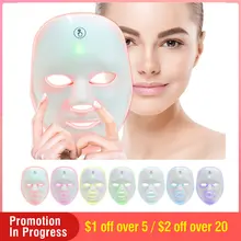 7 цветов Светодиодная маска для лица Фотон терапия машина масок