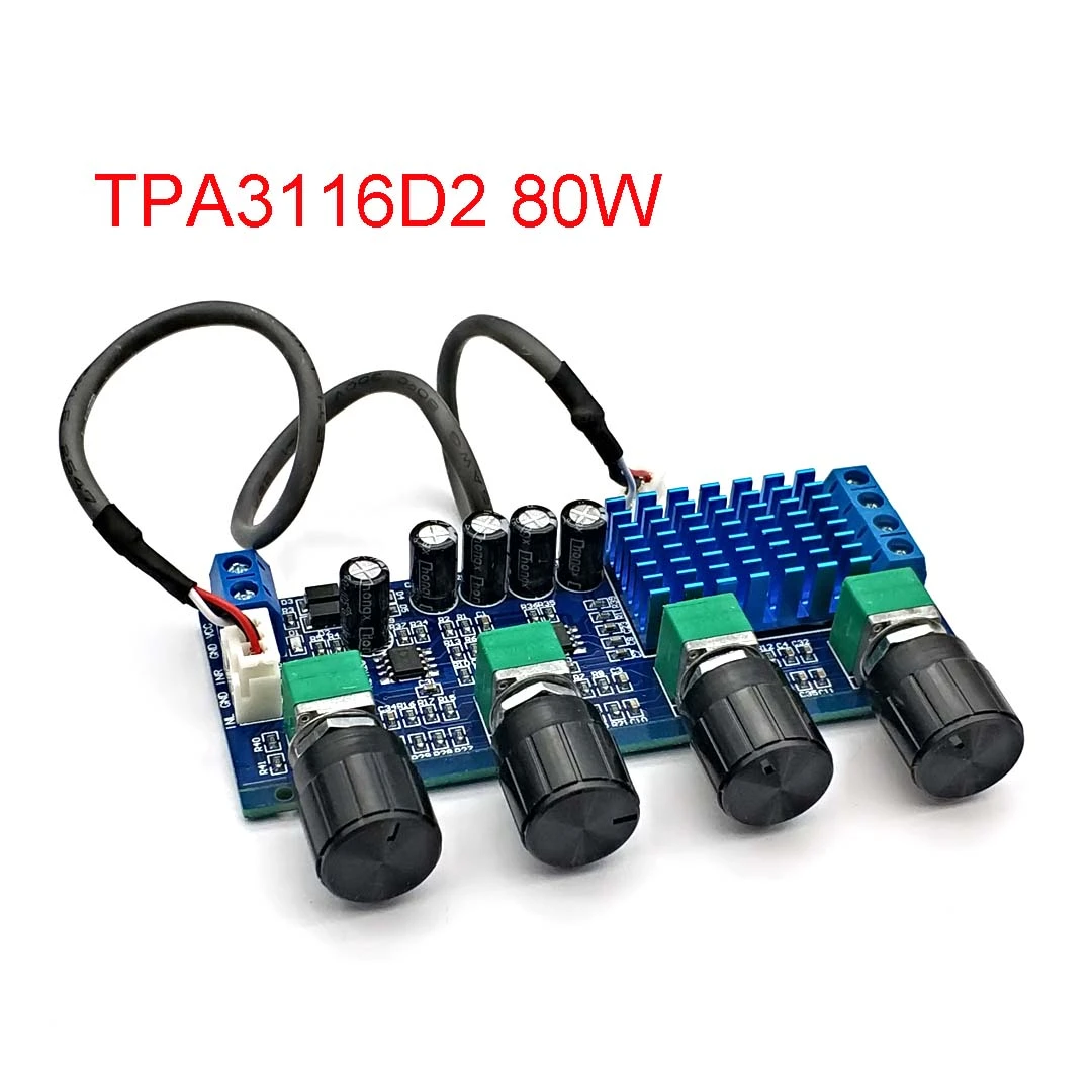 DC 12V~24V TPA3116D2 2x80W Dual-Channel Stereo Digital Power Amplifier AMP Board DC 12V~24V TPA3116D2 2x80W Dual-Channel Stereo Digital Power Amplifier AMP Board