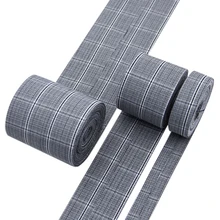 Однотонные клетчатые узоры ткань лента 5 ярдов/рулон, DIY ручной работы материал для изготовления бантов аксессуары домашний текстиль, 5Yc9413