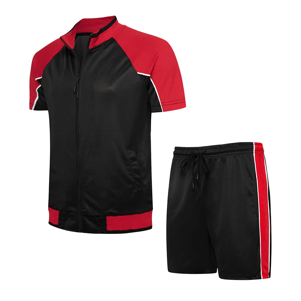 

2022 Summer Men Short Sleeve Clothing Sets Casual Style Sports Suits Tops + Bottoms EU Size S-2XL