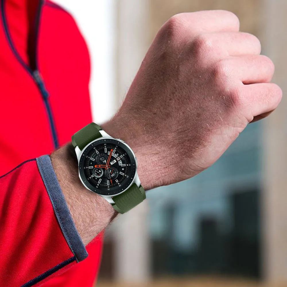 Силиконовый ремешок для часов для samsung galaxy Watch 46 мм спортивный сменный Браслет ремешок для часов 22 мм для gear S3 Frontier/Classic