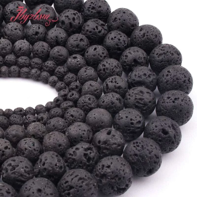 8mm 200PCS Lava Stone Beads – Mixed Color Chakra Rock Beads For Essential Oil Bracelets & Jewelry Making